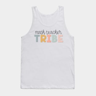 Math Teacher Tribe Muted Pastels Tank Top